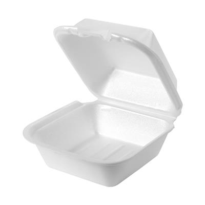 SN225 LG SNAP-IT FOAM 5.81X5.69X3.13 HINGED CONTAINER WHT 500/CS