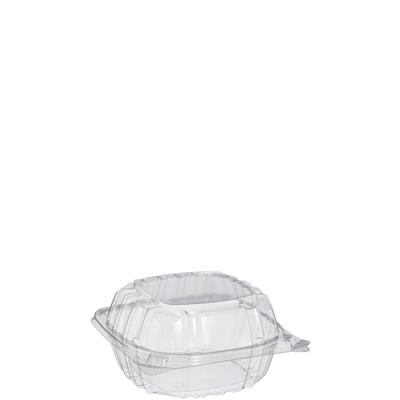 C57PST1   6" CLEARSEAL HINGED LID/CONTAINER 6X5.8X3  500CS