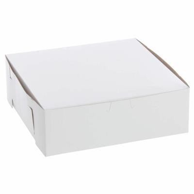 0957  9X9X3 WHITE BAKERY BOX 1PC L.C.  250/CS