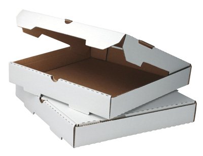 1465 - 14" X 1-7/8 .022G WHITE CHIPBOARD PIZZA BOX  100/CS