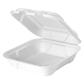HF240 GENPAK COMPOSTABLE 8X8X2.75 HINGED CONTAINER  200/CS