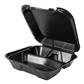 SN203-3L(BLK) LG 3-COMP SNAP-IT FOAM 9.25X9.25X3 HINGED CONTAINER 200/CS
