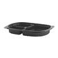 M713B 4540713 BLK 3-COMPARTMENT MICROWAVABLE CONTAINER  250/CS