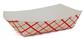 D25T/0421 - 2-1/2# RED CHECK FOOD TRAY 500/CS