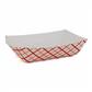 FT50 - 9892648 1/2# RED CHECK FOOD TRAY 1000/CS - 90/PLT